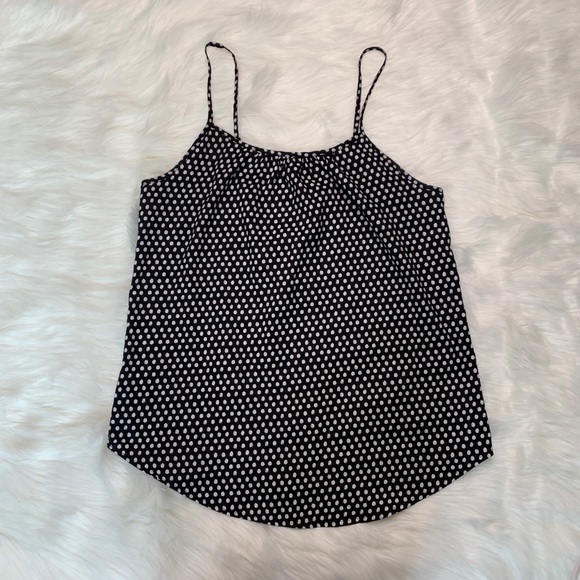 Faded Glory Tops - Black white tank polka dot spaghetti Faded Glory